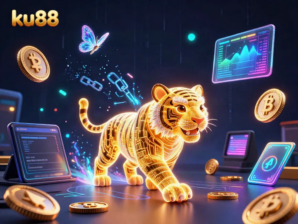 Engage in thrilling gambling action with ku88, visualizing gaming excitement in a digital casino.