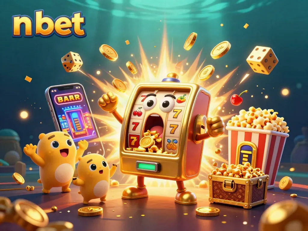 Experience wins with n bet as the golden slot machine hits its jackpot with cheering baby slots.