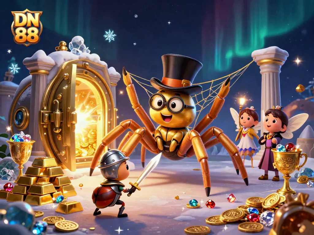 Experience thrilling online gambling with DN 88, featuring vibrant characters and rich casino elements.