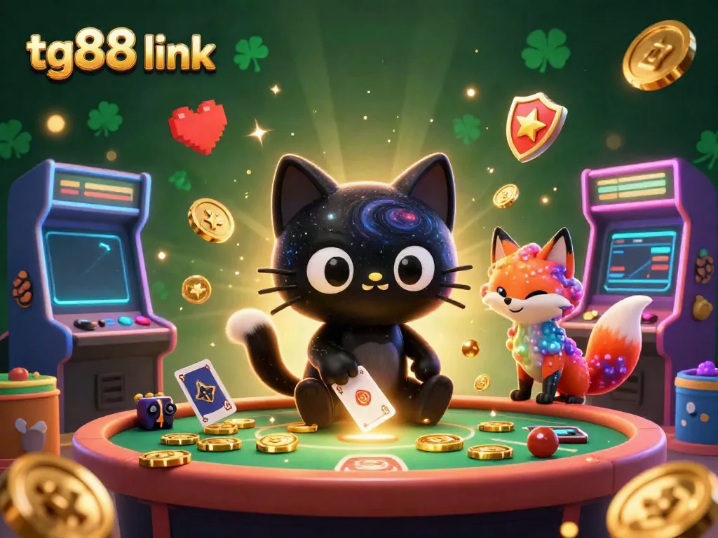 Experience the thrill at tg88 link, where a cosmic cat and fox captivate players with their gravity-defying charm.
