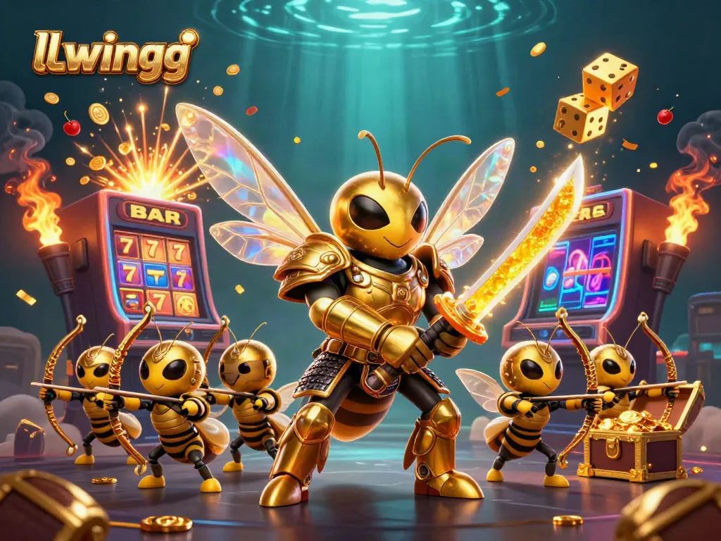Experience jackpots with llwingg's dynamic casino scene filled with vibrant game elements.