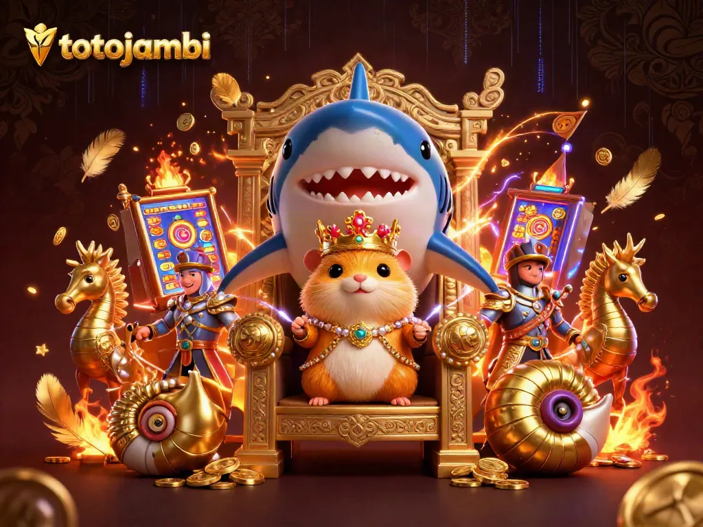 Engage in thrilling games at totojambi, where a golden hamster king reigns over dynamic slots.