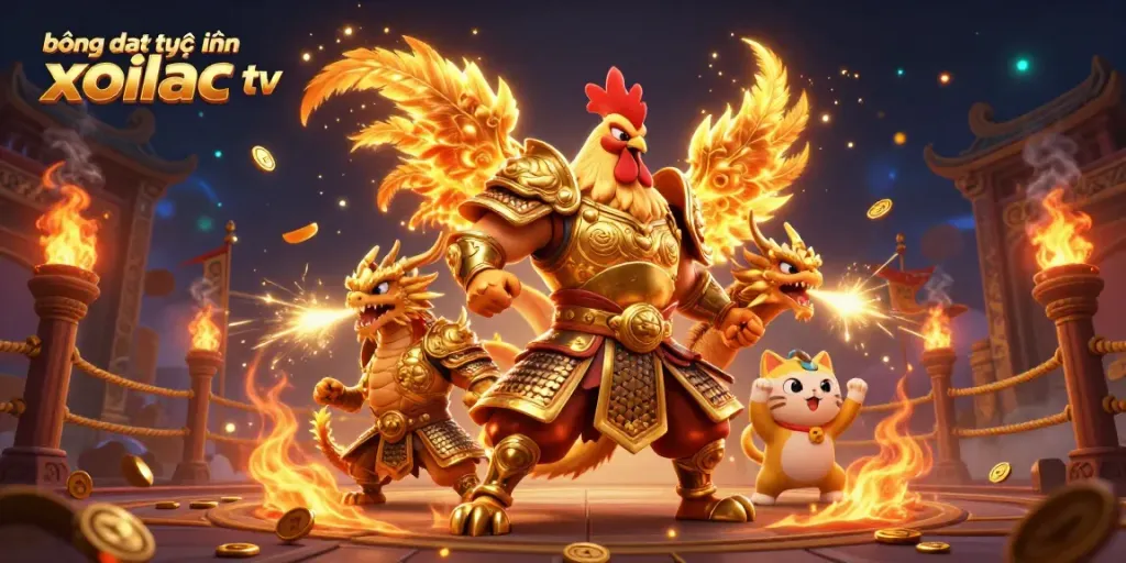 Experience bóng đá trực tuyến xoilac tv excitement with dynamic characters in a thrilling gambling scene.