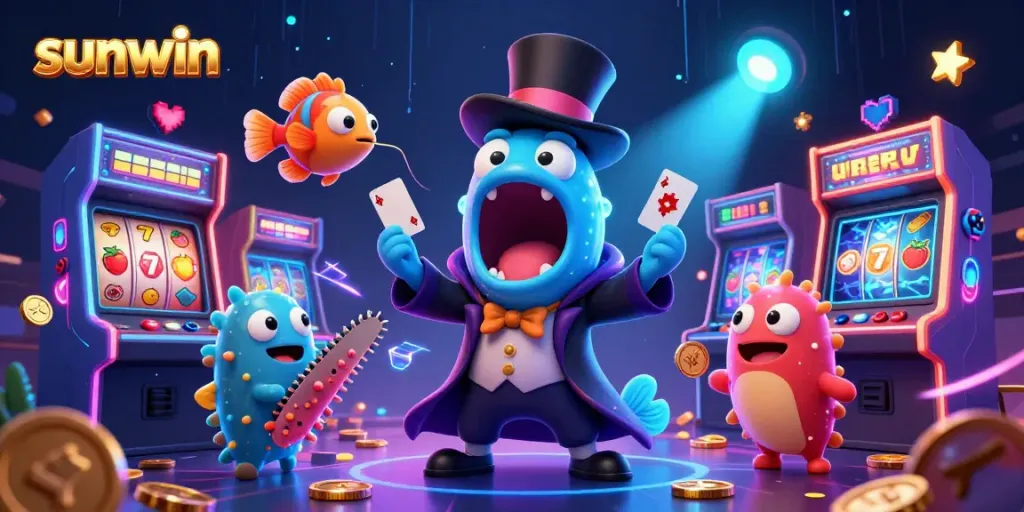 Experience the excitement of sunwin's casino gaming with a magical deep-sea scene and vibrant elements.