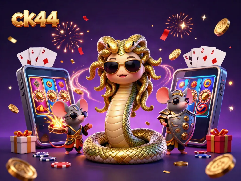ck44 players engage with vibrant slot games in a festive online gaming environment.