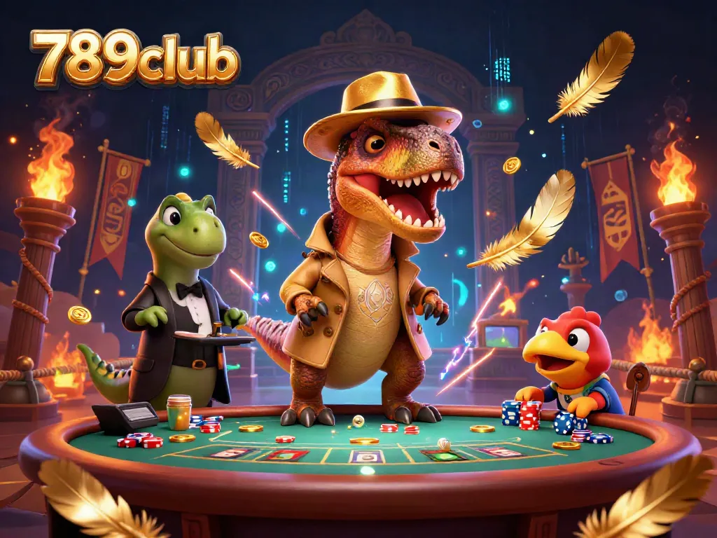 Experience the excitement at 789club with unique characters in an engaging casino scene.